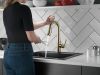 DELTA Essa Single Handle Pull-Down Bar/Prep Faucet with Touch2O Technology — Champagne Bronze