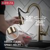 DELTA Essa Single Handle Pull-Down Bar/Prep Faucet with Touch2O Technology — Champagne Bronze