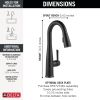DELTA Essa Touch2O Bar / Prep Faucet with Touchless Technology — Matte Black