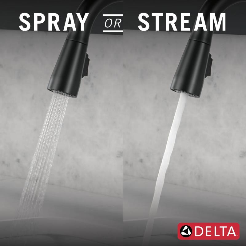 DELTA Essa Touch2O Bar / Prep Faucet with Touchless Technology — Matte Black