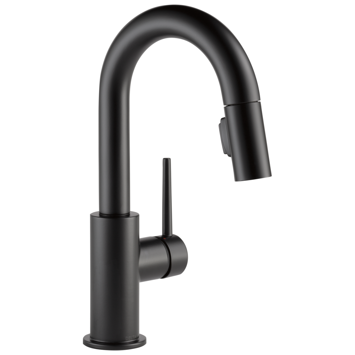 DELTA Trinsic Single Handle Pull-Down Bar / Prep Faucet — Matte Black
