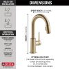 DELTA Trinsic Single Handle Pull-Down Bar / Prep Faucet — Champagne Bronze