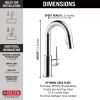 DELTA Trinsic Single Handle Pull-Down Bar / Prep Faucet — Chrome