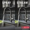 DELTA Trinsic Single Handle Pull-Down Bar/Prep Faucet — Black Stainless
