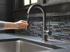 DELTA Trinsic Single Handle Pull-Down Bar/Prep Faucet — Black Stainless