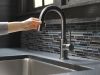 DELTA Trinsic Single Handle Pull-Down Bar/Prep Faucet — Black Stainless