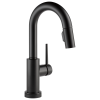 DELTA Trinsic Single Handle Pull-Down Bar / Prep Faucet with Touch2O Technology — Matte Black