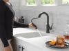 DELTA Trinsic Single Handle Pull-Down Bar / Prep Faucet with Touch2O Technology — Matte Black