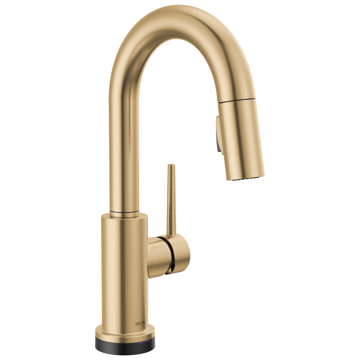 DELTA Trinsic Single Handle Pull-Down Bar / Prep Faucet with Touch2O Technology — Champagne Bronze