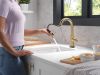 DELTA Trinsic Single Handle Pull-Down Bar / Prep Faucet with Touch2O Technology — Champagne Bronze
