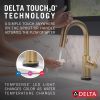 DELTA Trinsic Single Handle Pull-Down Bar / Prep Faucet with Touch2O Technology — Champagne Bronze