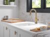DELTA Trinsic Single Handle Pull-Down Bar / Prep Faucet with Touch2O Technology — Champagne Bronze