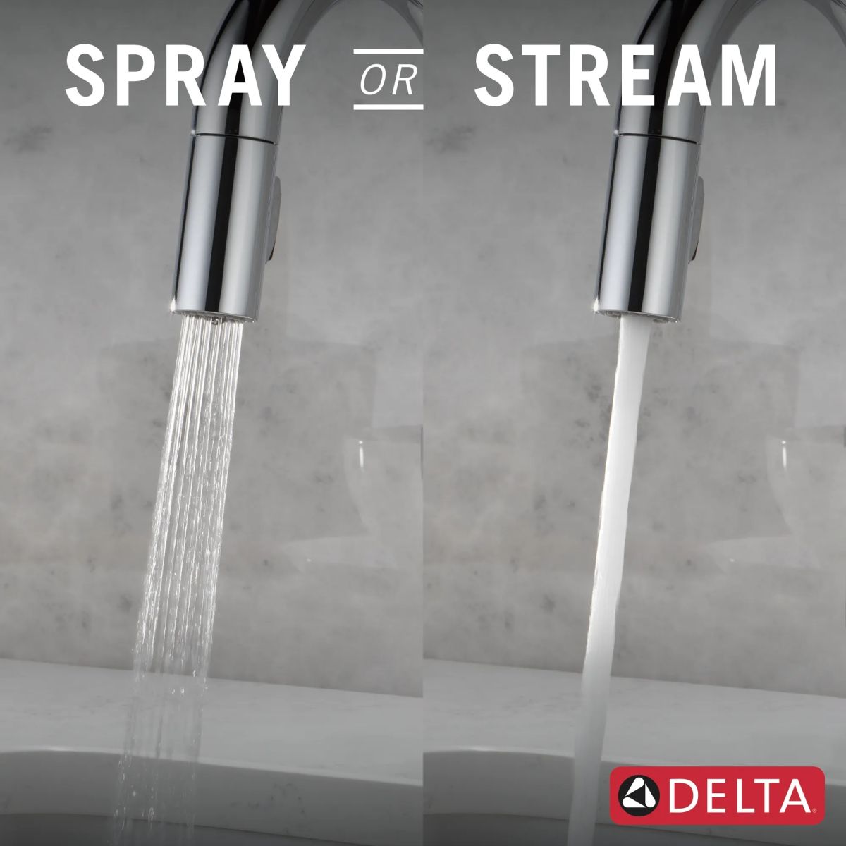 DELTA Trinsic Single Handle Pull-Down Bar / Prep Faucet with Touch2O Technology — Chrome