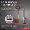 DELTA Trinsic Single Handle Pull-Down Bar / Prep Faucet with Touch2O Technology — Chrome