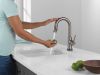 DELTA Trinsic Single Handle Pull-Down Bar/Prep Faucet with Touch — Black Stainless