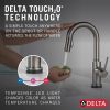 DELTA Trinsic Single Handle Pull-Down Bar/Prep Faucet with Touch — Black Stainless