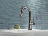 DELTA Trinsic Single Handle Pull-Down Bar/Prep Faucet with Touch — Black Stainless