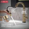 DELTA Trinsic Touch2O Bar / Prep Faucet with Touchless Technology — Champagne Bronze