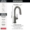 DELTA Trinsic Touch2O Bar / Prep Faucet with Touchless Technology — Black Stainless