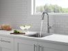DELTA Stryke Single Handle Pull-Down Bar/Prep Faucet — Lumicoat® Arctic Stainless