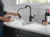 DELTA Stryke Single Handle Pull-Down Bar/Prep Faucet — Matte Black