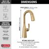 DELTA Stryke Single Handle Pull-Down Bar/Prep Faucet — Lumicoat® Champagne Bronze