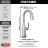 DELTA Stryke Single Handle Pull-Down Bar/Prep Faucet with Touch2O Technology — Lumicoat® Arctic Stainless
