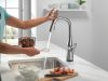 DELTA Stryke Single Handle Pull-Down Bar/Prep Faucet with Touch2O Technology — Lumicoat® Arctic Stainless