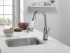 DELTA Stryke Single Handle Pull-Down Bar/Prep Faucet with Touch2O Technology — Lumicoat® Arctic Stainless