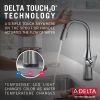 DELTA Stryke Single Handle Pull-Down Bar/Prep Faucet with Touch2O Technology — Lumicoat® Arctic Stainless