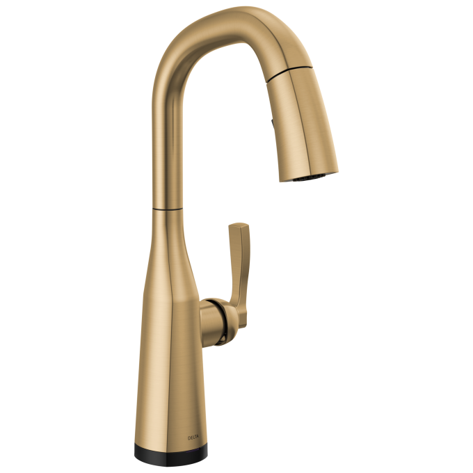 DELTA Stryke Touch2O Bar / Prep Faucet with Touchless Technology — Lumicoat® Champagne Bronze