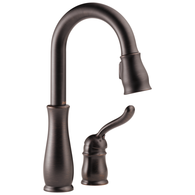 DELTA Leland Single Handle Pull-Down Bar / Prep Faucet — Venetian Bronze