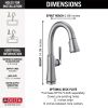 DELTA Coranto Single Handle Pull-Down Bar/Prep Faucet — Arctic Stainless