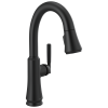 DELTA Coranto Single Handle Pull-Down Bar/Prep Faucet — Matte Black