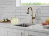 DELTA Coranto Single Handle Pull-Down Bar/Prep Faucet — Champagne Bronze