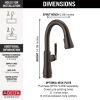 DELTA Coranto Single Handle Pull-Down Bar/Prep Faucet — Venetian Bronze