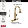 DELTA Coranto Single Handle Pull-Down Bar/Prep Faucet with Touch2O Technology — Champagne Bronze