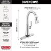 DELTA Coranto Single Handle Pull-Down Bar/Prep Faucet with Touch2O Technology — Chrome