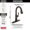DELTA Coranto Single Handle Pull-Down Bar/Prep Faucet with Touch2O Technology — Venetian Bronze