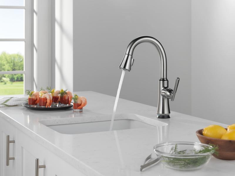 DELTA Coranto Touch2O Bar / Prep Faucet with Touchless Technology — Arctic Stainless