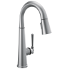DELTA Emmeline Single Handle Pull-Down Bar/Prep Faucet — Lumicoat® Arctic Stainless