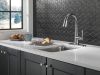 DELTA Emmeline Single Handle Pull-Down Bar/Prep Faucet — Lumicoat® Arctic Stainless