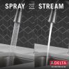 DELTA Emmeline Single Handle Pull-Down Bar/Prep Faucet — Lumicoat® Arctic Stainless