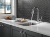 DELTA Emmeline Single Handle Pull-Down Bar/Prep Faucet — Lumicoat® Arctic Stainless