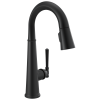 DELTA Emmeline Single Handle Pull-Down Bar/Prep Faucet — Matte Black