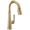 DELTA Emmeline Single Handle Pull-Down Bar/Prep Faucet — Lumicoat® Champagne Bronze