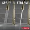 DELTA Emmeline Single Handle Pull-Down Bar / Prep Faucet — Lumicoat® Polished Nickel