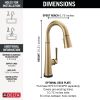 DELTA Emmeline Touch2O Bar / Prep Faucet with Touchless Technology — Lumicoat® Champagne Bronze