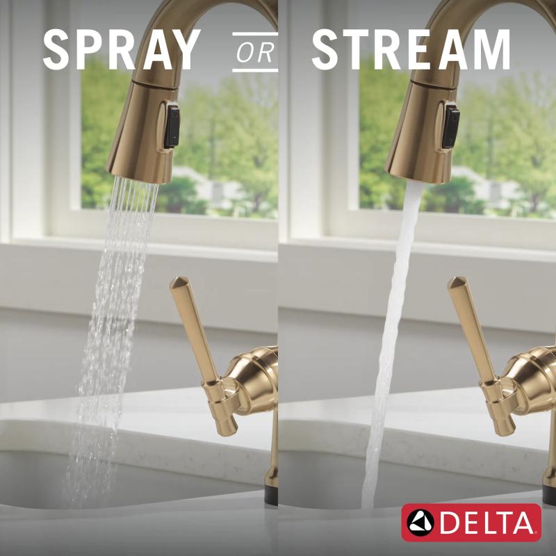 DELTA Emmeline Touch2O Bar / Prep Faucet with Touchless Technology — Lumicoat® Champagne Bronze