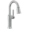 DELTA Renaldi Single Handle Pull-Down Bar / Prep Faucet — Lumicoat® Arctic Stainless